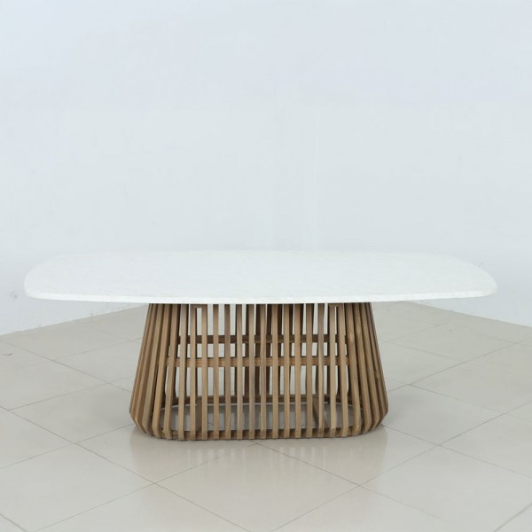 SIRACUSA ΤΡΑΠΕΖΙ ΛΕΥΚΟ 220x110x77.5cm