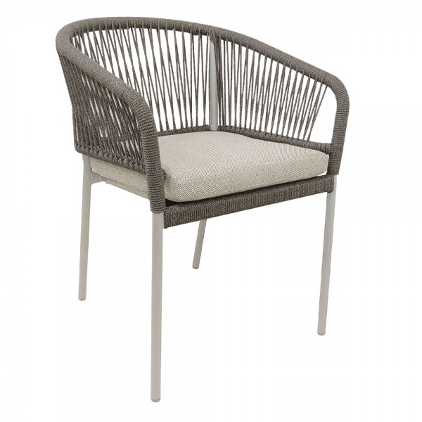 TONDO ΚΑΡΕΚΛΑ LATTE OFF WHITE 62x57x80cm