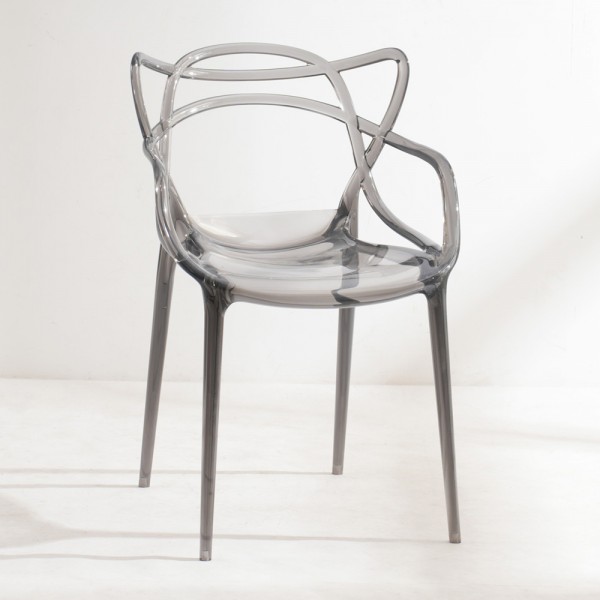 CHLOE ΚΑΡΕΚΛΑ ΔΙΑΦΑΝΟ/ΜΑΥΡΟ 54.5x55.5x83cm