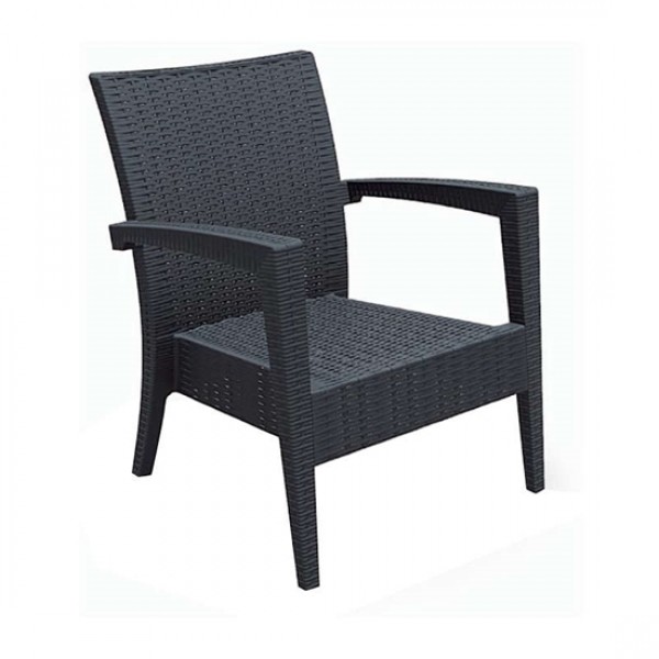 MIAMI DARK GREY ΠΟΛΥΘΡΟΝΑ 72Χ76Χ89CM PP 53.0053