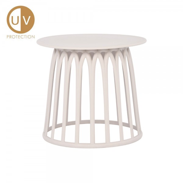 BASKET SIDE TABLE OFF WHITE 49.5x49.5x44cm