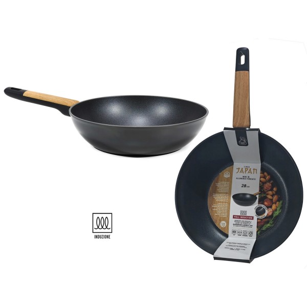 JAPAN ΤΗΓΑΝΙ WOK ΑΛΟΥΜΙΝΙΟ D28X7.5CM INDUCTION 572535