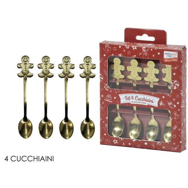 Κουταλακι Χριστ/Κο Χρυσο Σετ/4Τεμ