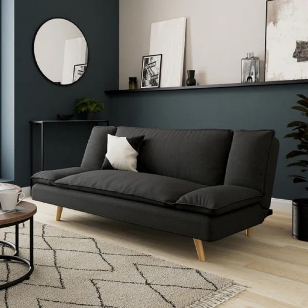 COZY ΚΑΝΑΠΕΣ ΚΡΕΒΑΤΙ 3ΘΕΣΙΟΣ ΑΝΘΡΑΚΙ 191x103x84 70-0359