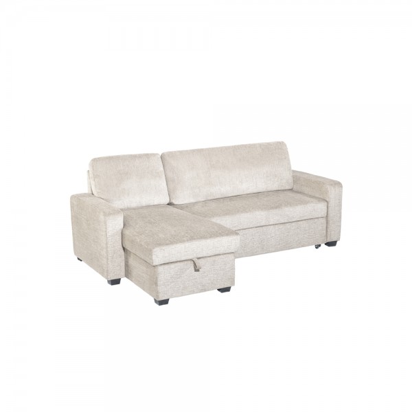 TRESOR ΚΑΝΑΠΕΣ ΚΡΕΒΑΤΙ ΓΩΝΙΑ ΑΝΑΣΤΡΕΨΙΜΗ OFF WHITE 223x145x91cm