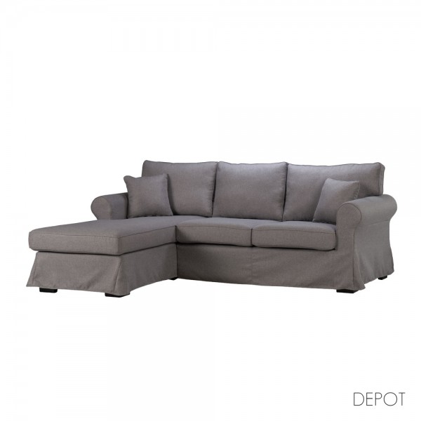 ASHLEY ΚΑΝΑΠΕΣ ΓΩΝΙΑ ΔΕΞΙΑ ΜΕ ΑΠΟΣΥΡΟΜΕΝΟ ΓΚΡΙ 236x171x91 71-0057
