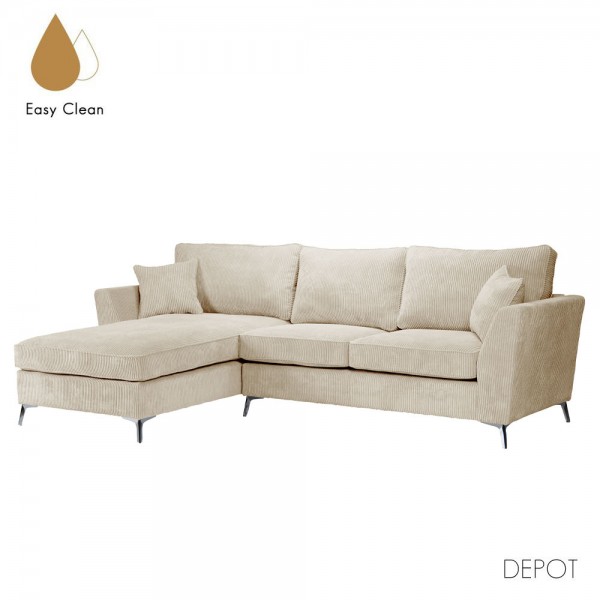 BOEL ΚΑΝΑΠΕΣ ΓΩΝΙΑ ΑΡΙΣΤΕΡΗ BEIGE LINCOLN 03 280x170x92cm
