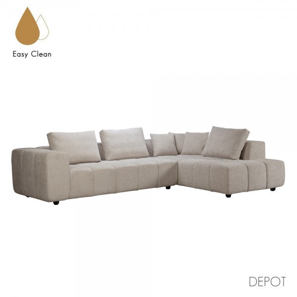 TOMOS ΚΑΝΑΠΕΣ ΓΩΝΙΑ ΔΕΞΙΑ BEIGE LEGASY 15 298x200x85cm