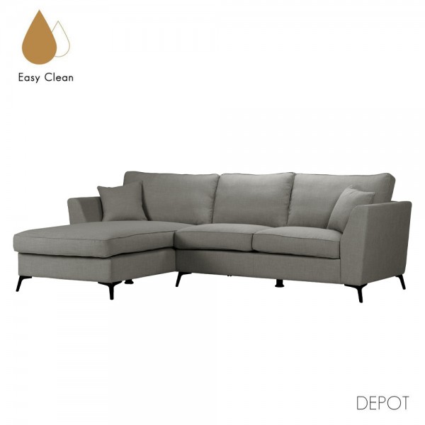 BOEL ΚΑΝΑΠΕΣ ΓΩΝΙΑ ΑΡΙΣΤΕΡΗ ΓΚΡΙ MEMORY 15 280x170x92cm