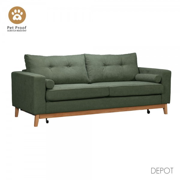 LUSSO ΚΑΝΑΠΕΣ ΚΡΕΒΑΤΙ 3ΘΕΣΙΟΣ ΛΑΔΙ LINO 77 218x85x87cm