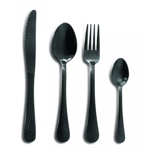 LUNA SATIN BLACK ΣΕΤ/24 ΜΑΧΑΙΡΟΠΙΡΟΥΝΑ 18% 8015