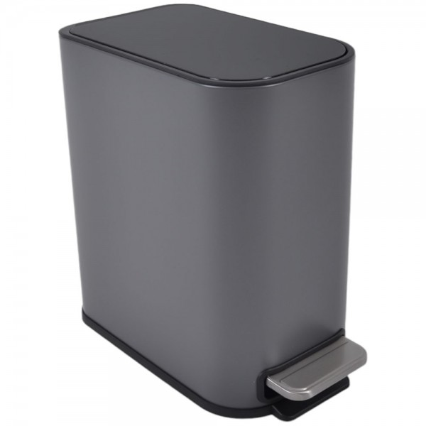 ΚΑΛΑΘΙ ΜΠΑΝΙΟΥ BELLO 5lt SOFT CLOSE SLIM ΜΕΤΑΛΛΙΚΟ ΓΚΡΙ ΜΑΤ 837649
