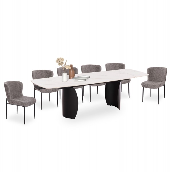 ΣΕΤ ΤΡΑΠΕΖΑΡΙΑΣ 7ΤΜΧ OBSESSION(M) SM21228 ΚΕΡΑΜΙΚΟ TOP--ΜΑΥΡΟ ΜΕΤΑΛΛΟ