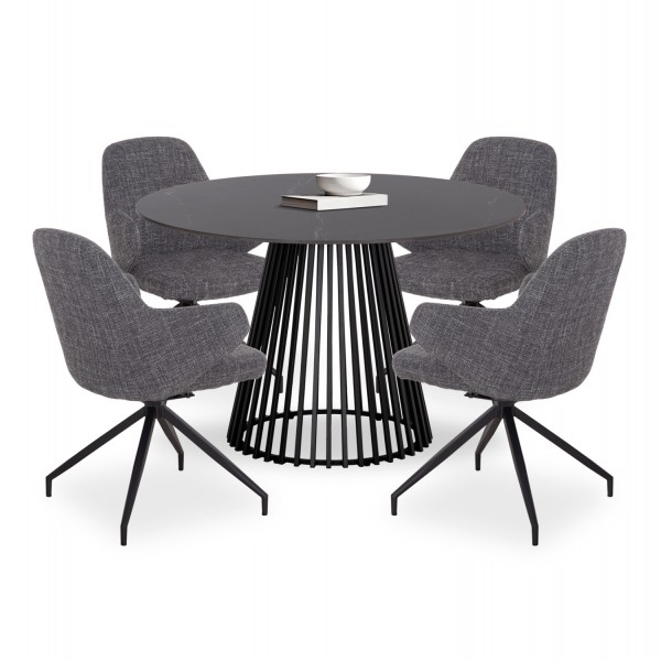 ΣΕΤ ΤΡΑΠΕΖΑΡΙΑΣ 5ΤΜΧ MEMNON SM21241 ΚΕΡΑΜΙΚΟ TOP-- ΣΤΡΟΓΓΥΛΟ--ΑΝΟΙΧΤΟ ΓΚΡΙ