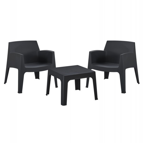 ΣΕΤ LOUNGE 3ΤΜΧ SLEEK HM21274.02 ΜΑΥΡΟ ΠΟΛΥΠΡΟΠΥΛΕΝΙΟ