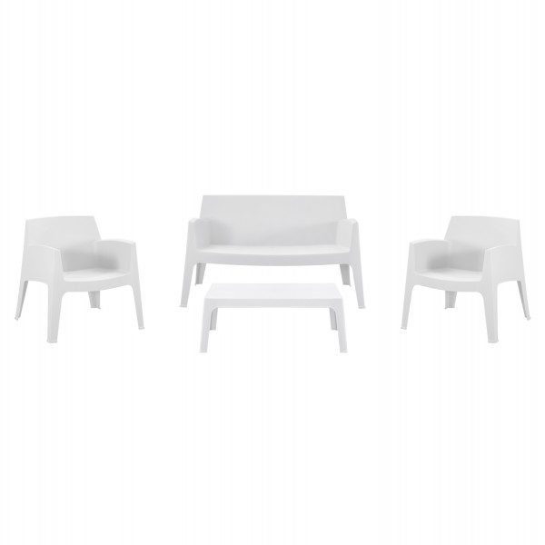 ΣΕΤ LOUNGE 4ΤΜΧ SLEEK HM21275.01 ΛΕΥΚΟ ΠΟΛΥΠΡΟΠΥΛΕΝΙΟ