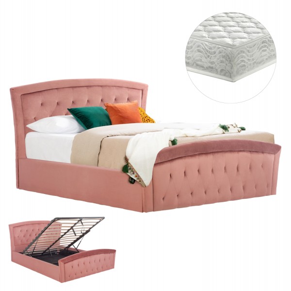 ΚΡΕΒΑΤΙ ΜΕ ΣΤΡΩΜΑ & ΑΠΟΘ.ΧΩΡΟ ODELIA HM21279.02 ΣΑΠΙΟ ΜΗΛΟ ΒΕΛΟΥΔΟ--ΓΙΑ 160x200εκ