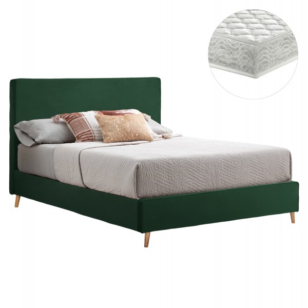 ΚΡΕΒΑΤΙ ΜΕ ΣΤΡΩΜΑ INDRA HM21280.04 ΚΥΠΑΡΙΣΣΙ ΒΕΛΟΥΔΟ--ΓΙΑ 160x200εκ