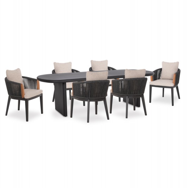 ΣΕΤ ΤΡΑΠΕΖΑΡΙΑΣ ΕΞ.ΧΩΡΟΥ 6Θ ABSOLUTION SM21351 ΓΚΡΙ ΑΛΟΥΜΙΝΙΟ-ΣΧΟΙΝΙ--ΜΠΕΖ OLEFIN