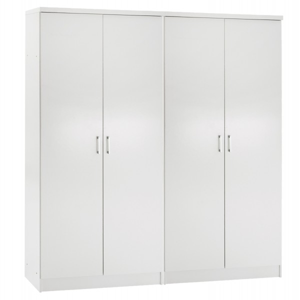 ΣΕΤ 2 ΝΤΟΥΛΑΠΕΣ 2ΦΥΛΛΕΣ JENNA HM11350.05 ΜΕΛΑΜΙΝΗ ΣΕ ΛΕΥΚΟ 160x43x181Υεκ