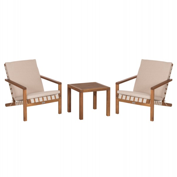 LOUNGE ΣΕΤ ΕΞ.ΧΩΡΟΥ 3ΤΜΧ DAME HM10982 ΞΥΛΟ ΑΚΑΚΙΑΣ--ΣΧΟΙΝΙ STRAP & ΜΑΞΙΛΑΡΙΑ ΣΕ ΜΠΕΖ
