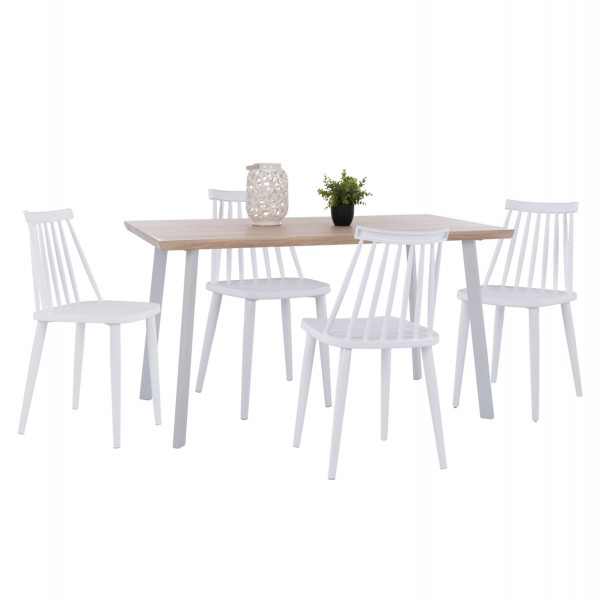 ΣΕΤ ΤΡΑΠΕΖΑΡΙΑΣ 5ΤΜΧ OFIRA HM10634 MDF TOP ΣΕ SONAMA--ΛΕΥΚΕΣ ΚΑΡΕΚΛΕΣ