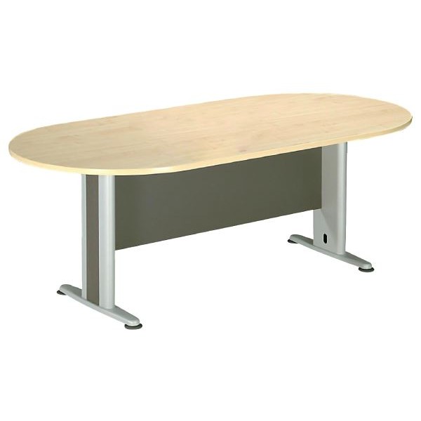 ΣΥΝΕΔΡΙΟΥ Τραπέζι Οβάλ 240x120x75cm Απόχρωση Dark Grey - Beech ΕΟ131,1