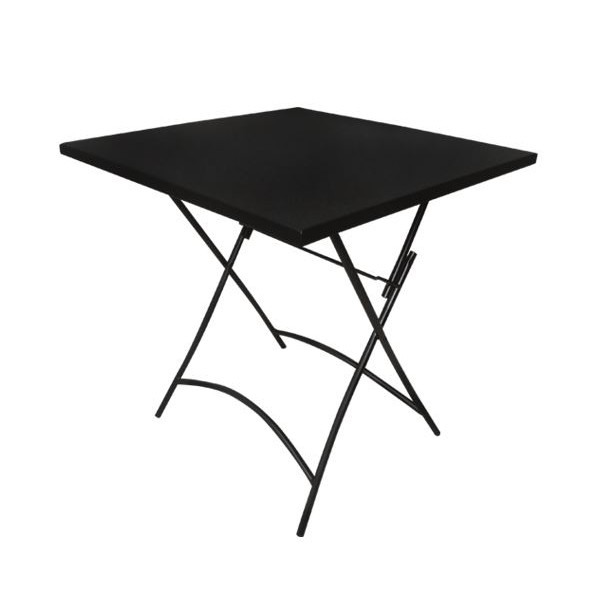PARK Τραπέζι Πτυσσόμενο 70x70x71cm Μέταλλο Βαφή Μαύρο Ε5177