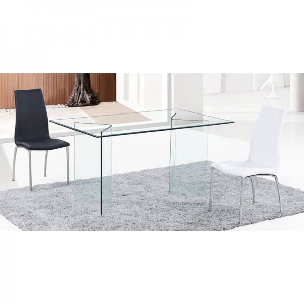 GLASSER Τραπέζι - Γραφείο 150x90x75cm Διάφανο Γυαλί 12mm