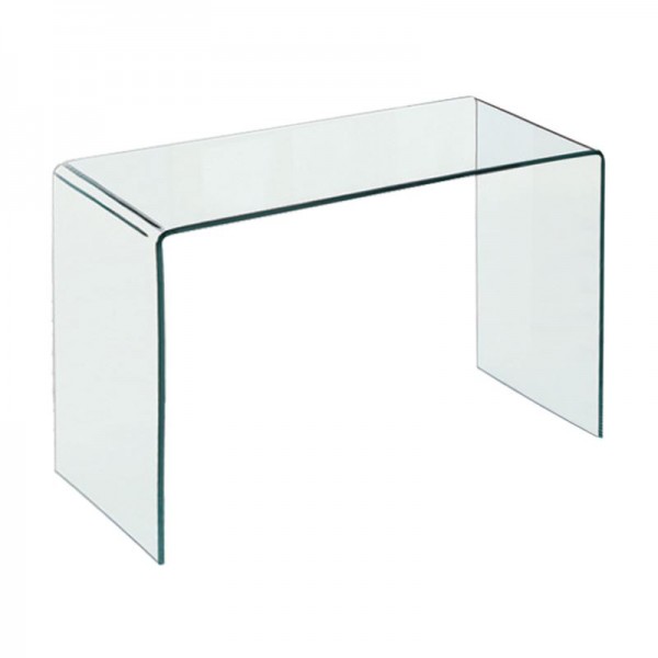 GLASSER Κονσόλα - Γραφείο 120x60x75cm Διάφανο Γυαλί 12mm ΕΜ736