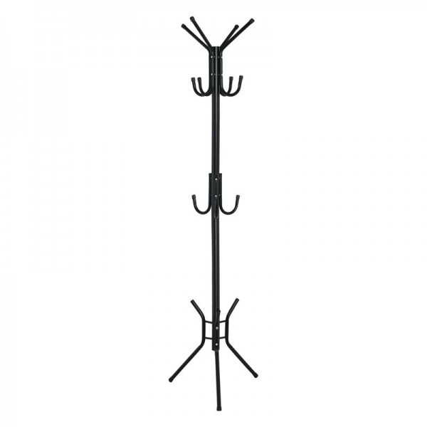 LEROY Καλόγερος 38x38x176cm Μέταλλο Βαφή Μαύρο ΕΜ187,1
