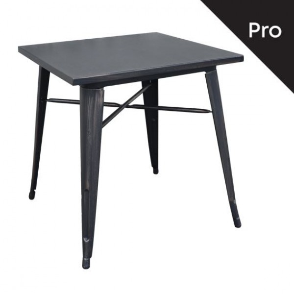 RELIX Τραπέζι Dining-Pro, 70x70x75cm Μέταλλο Βαφή Antique Black Ε5200,10