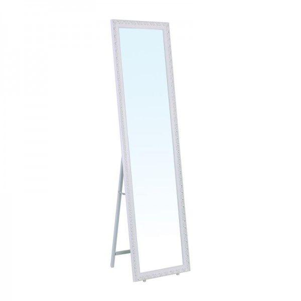 MIRROR Καθρέπτης Δαπέδου Τοίχου Ξύλινος Antique White