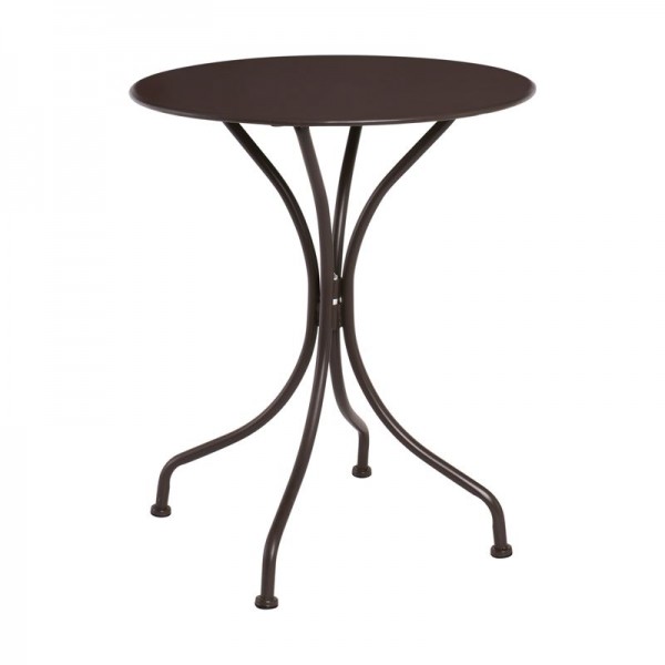 PARK Τραπέζι Φ60cm H.70cm Μέταλλο Βαφή Sand Brown Ε5170,3
