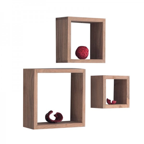 TRIO Set - 3 Ράφια Ξύλο Ακακία Φυσικό ΕΑ7028