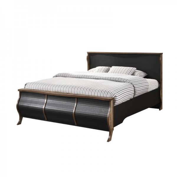 SCARLET Κρεβάτι Ραμποτέ Διπλό 170 x215x113cm, για Στρώμα 160x200cm, Απόχρωση Antique Oak Ebony Oak Ε8704,2