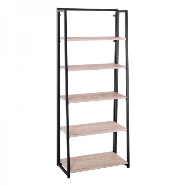 Ραφιέρα Πτυσσόμενη 64x32x153cm Μέταλλο Βαφή Μαύρο - Sonoma ΕΟ427