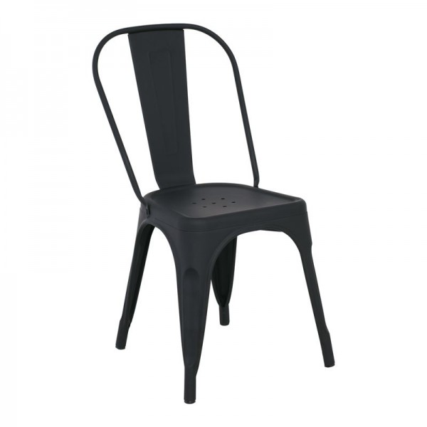 RELIX Καρέκλα, Μέταλλο 44x49x84cm Βαφή Μαύρο Extra Matte Ε5191,1ΜW