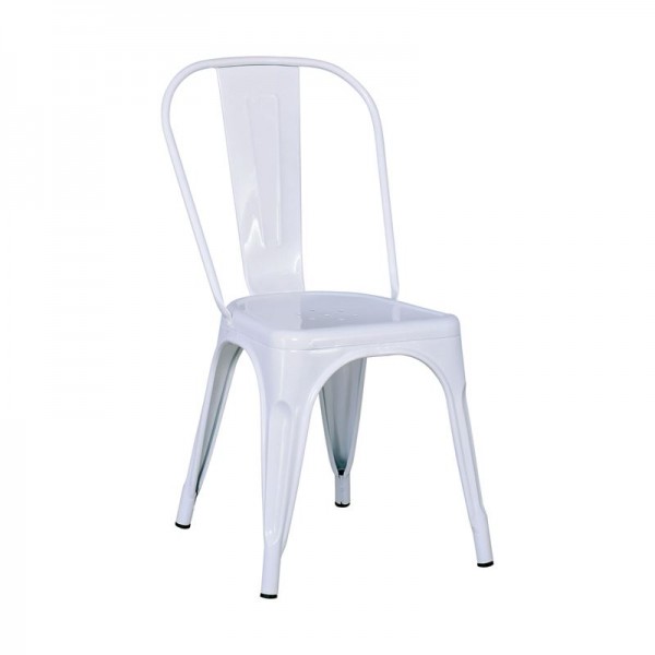 RELIX Καρέκλα, 44x49x84cm Μέταλλο Βαφή Άσπρο Ε5191,MW