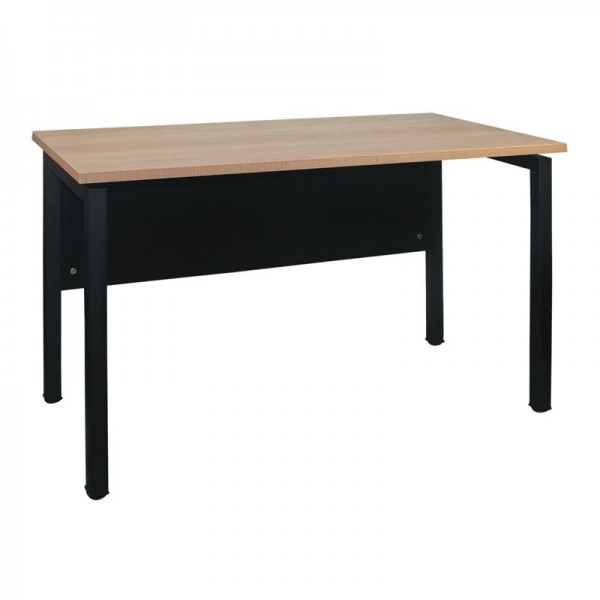 UNIT Γραφείο 120x60x75cm Μέταλλο Βαφή Μαύρο, Melamine Απόχρωση Sonoma ΕΟ436,1
