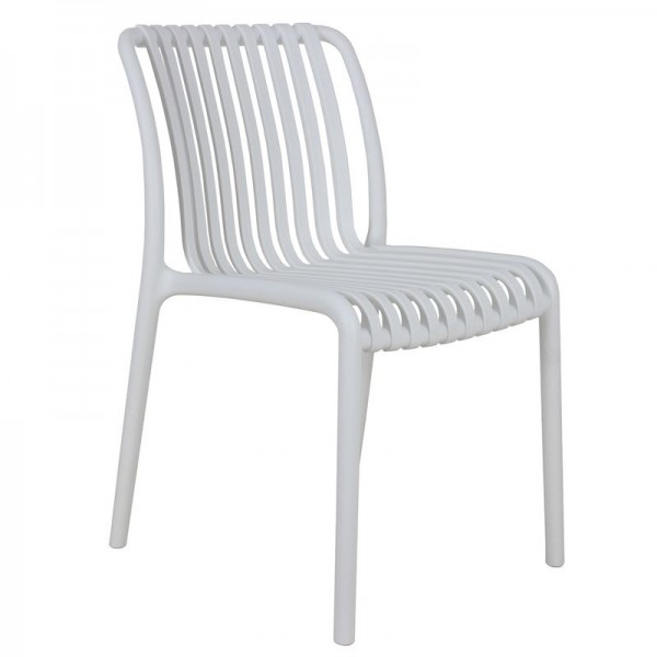 MODA Καρέκλα Στοιβαζόμενη 48x57x80cm PP - UV Άσπρο Ε3801,1