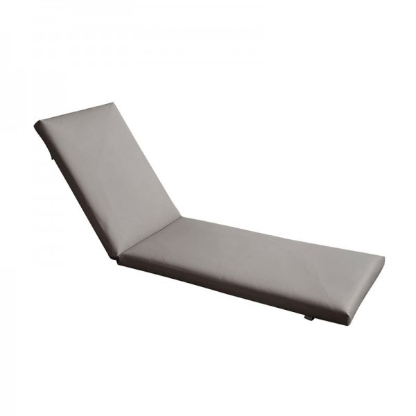 SUNLOUNGER Μαξιλάρι Ξαπλώστρας PVC Γκρι 196(78+118)x60x7cm με Φερμουάρ & Velcro (Foam+Polyester) Ε2017,81