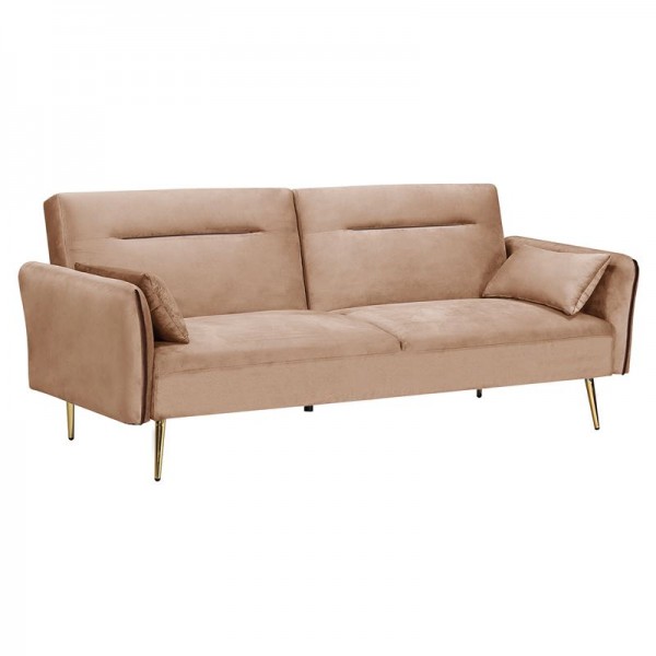 FLICK Καναπές - Κρεβάτι Σαλονιού - Καθιστικού, 211x87x81cm 3Θέσιος Ύφασμα Velure Καφέ Ε9445,1