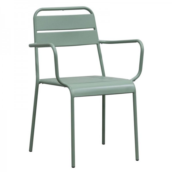 BRIO Πολυθρόνα-Pro Στοιβαζόμενη, 57x58x84cm Μέταλλο Βαφή Sandy Green 5635C Ε544,3