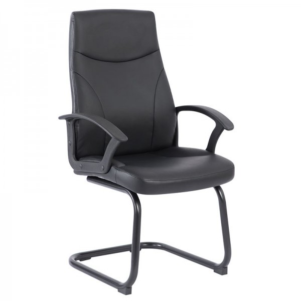 BF1250V Πολυθρόνα Γραφείου Επισκέπτη, 60x64x100cm Pu Μαύρο ΕΟ527,1V