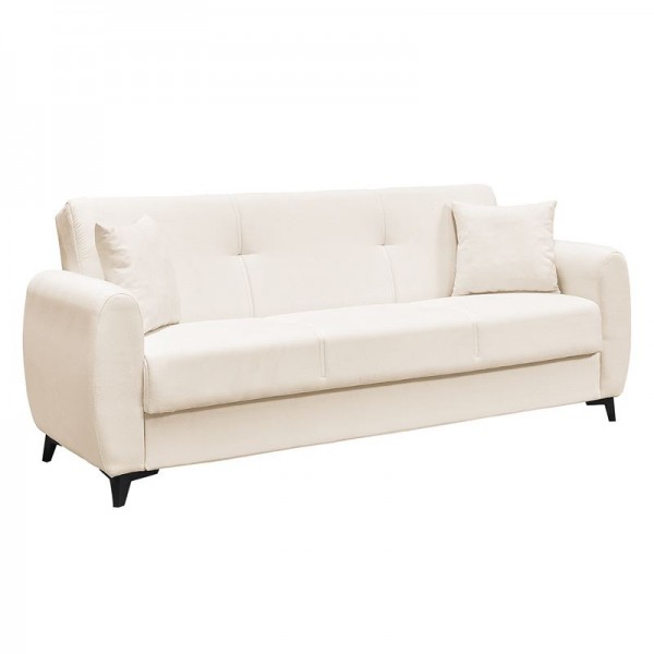 DARIO Καναπές – Κρεβάτι με Αποθηκευτικό Χώρο, Sofa:210x80x75 Bed:180x100cm 3Θέσιος Ύφασμα Εκρού Ε9931,1