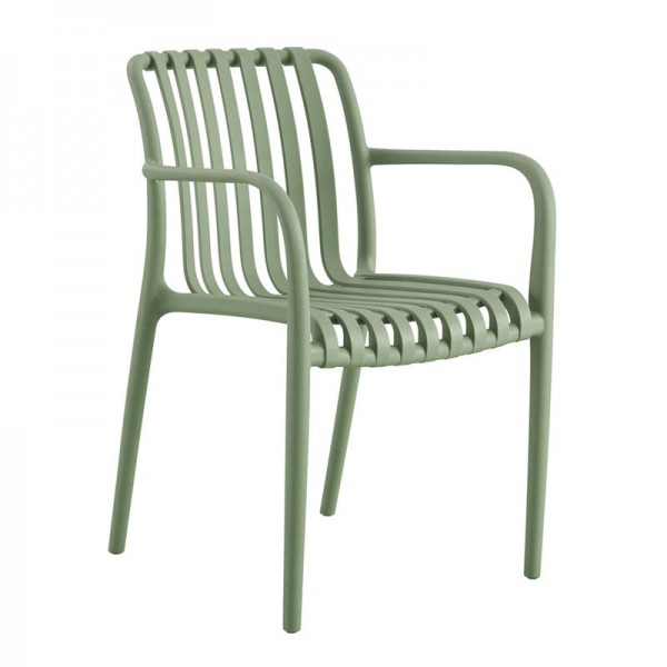 MODA Πολυθρόνα Στοιβαζόμενη PP - UV Protection 55x58x81cm Απόχρωση Πράσινο Ε3800,40