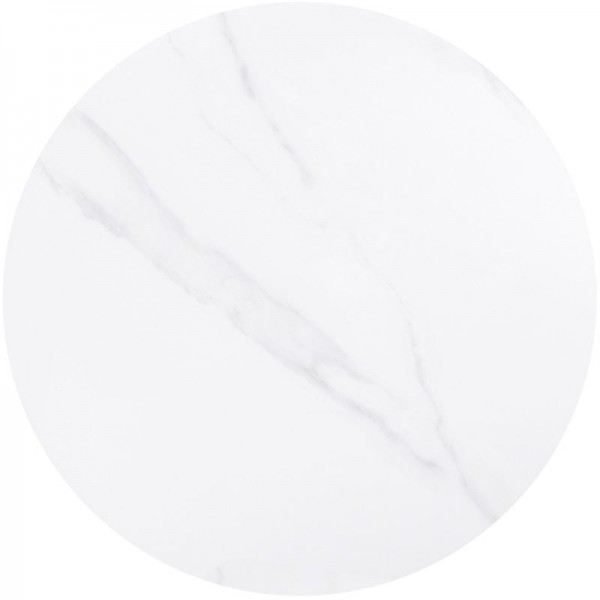 Sintered Stone Επιφάνεια Τραπεζιού, Φ70cm/11mm Απόχρωση White Marble (MDF για στήριξη βάσης) Ε101,1S