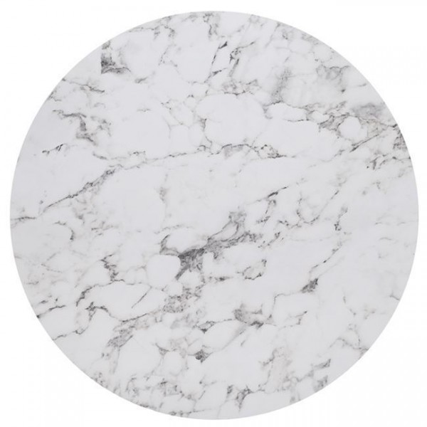 HPL (High Pressure Laminated) Επιφάνεια Τραπεζιού Φ80cm/12mm Απόχρωση White Marble, Εξωτερικού χώρου Ε102,421
