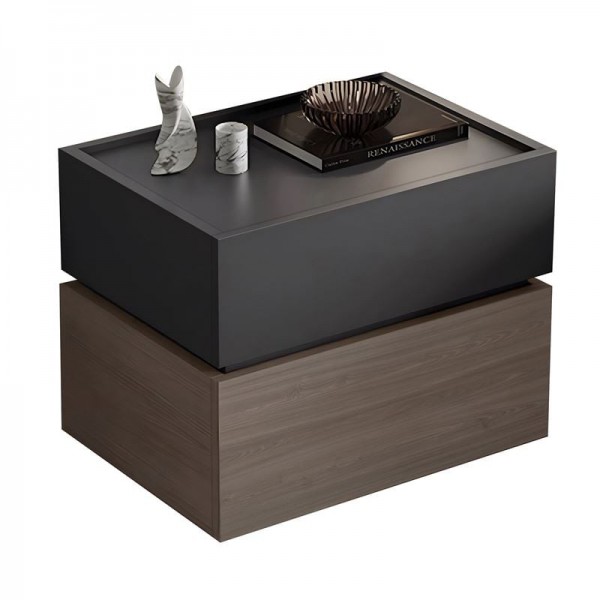 VANITY Κομοδίνο, Αποχρώσεων Sonoma Oak & Grey, 60x40x45cm με Αποσπώμενα χρωματικά Μέρη Ε7351,1